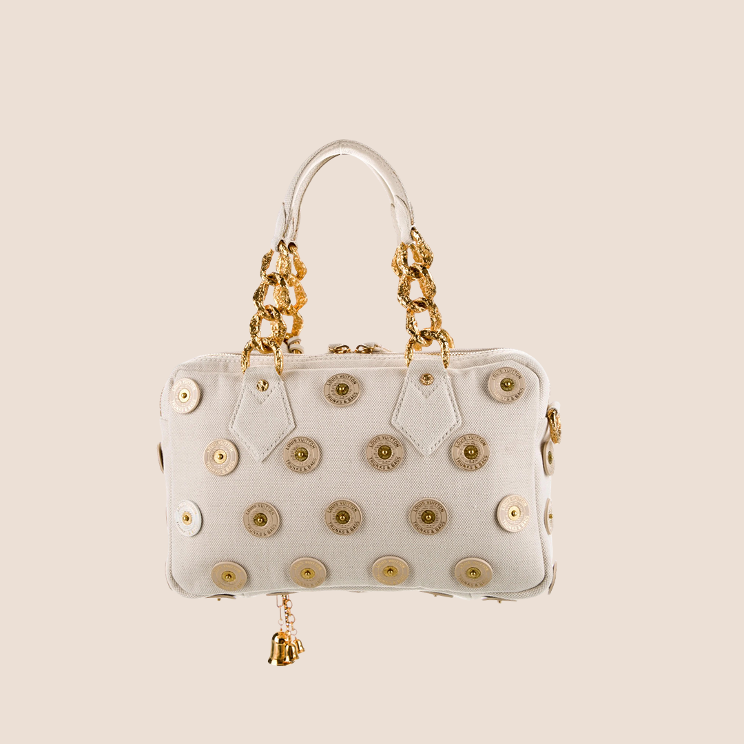 LOUIS VUITTON 2007 TINKERBELL POLKA DOTS PANAMA BAG