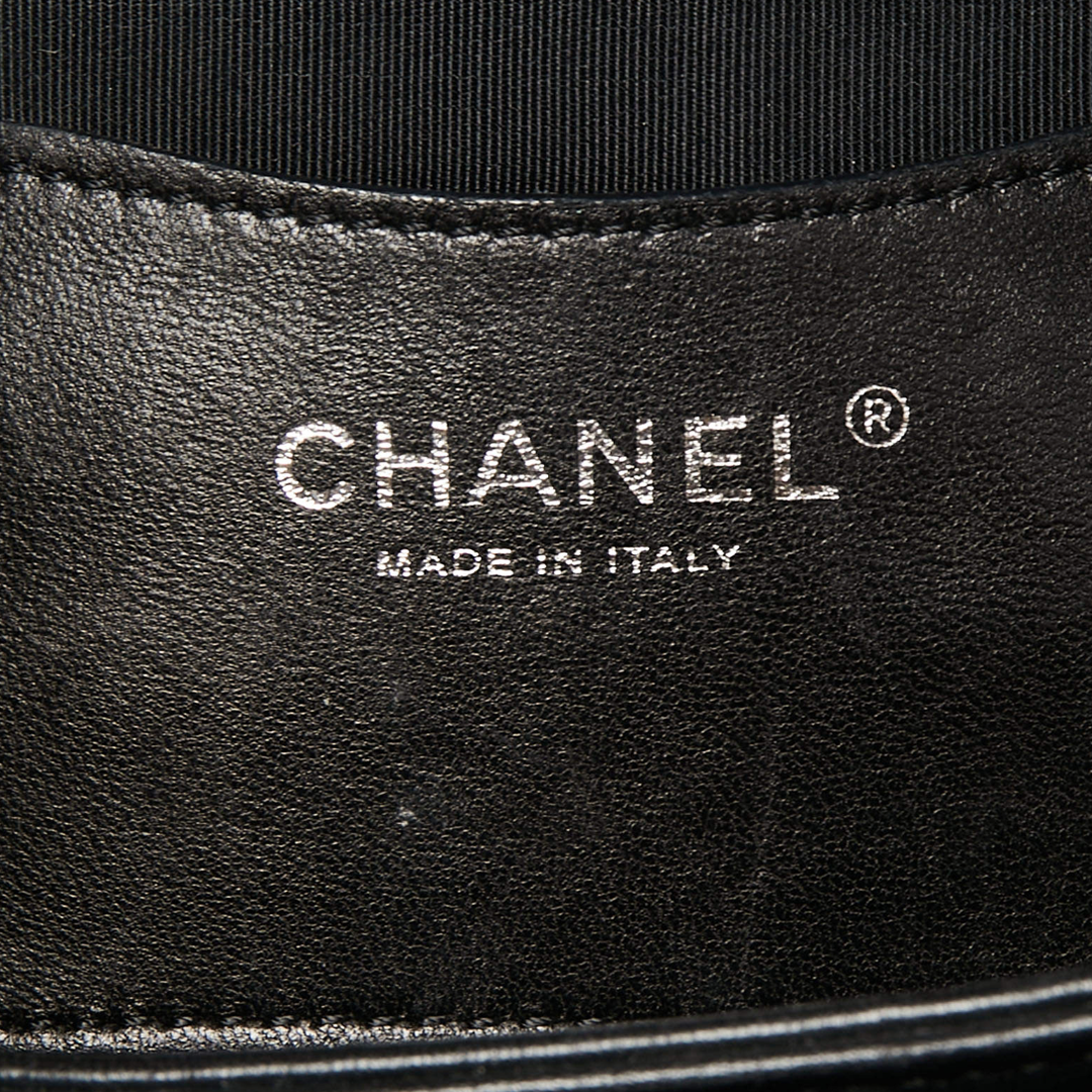 CHANEL BLACK & BEIGE WOVEN STITCH MADEMOISELLE BAG