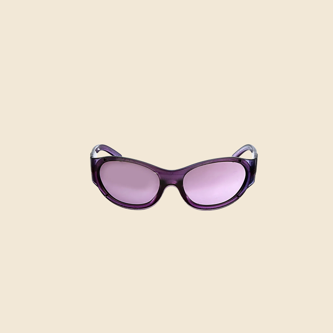 CHANEL PURPLE CC LOGO SUNGLASSES