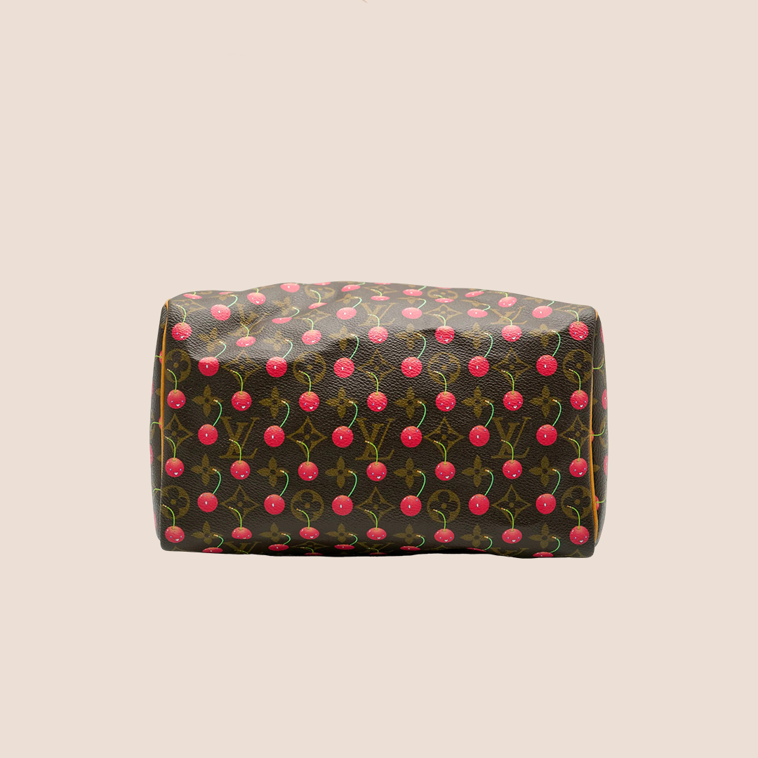 LOUIS VUITTON BROWN MONOGRAM CERISES SPEEDY 25 BAG