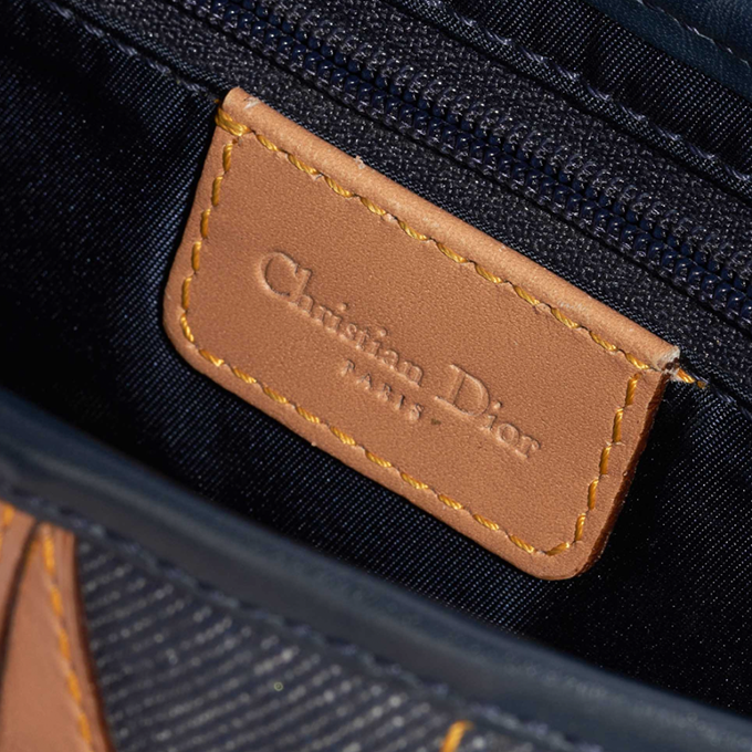 CHRISTIAN DIOR 2001 BLUE DENIM SADDLE BAG