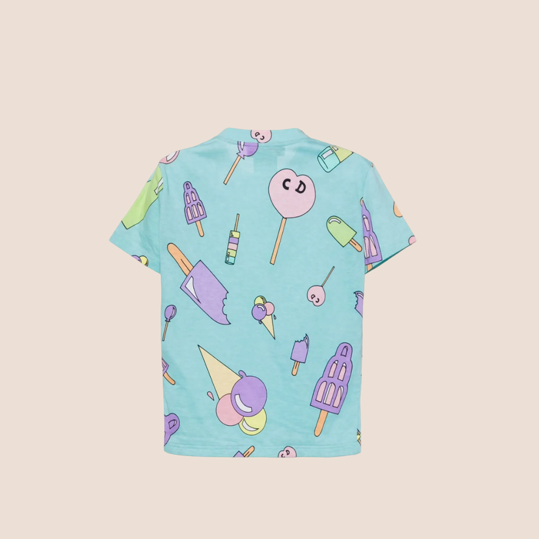 CHRISTIAN DIOR 2002 ICE CREAM PRINT T-SHIRT