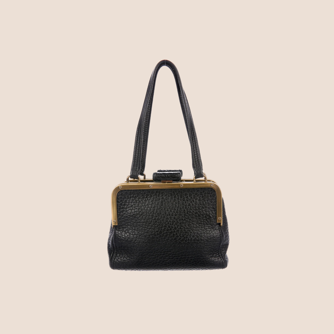 PRADA 2000s BLACK BERLINO FRAME BAG