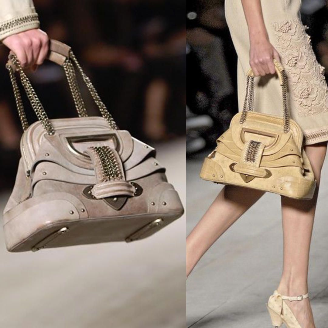 CHRISTIAN DIOR 2007 CREAM JEANNE FRAME BAG