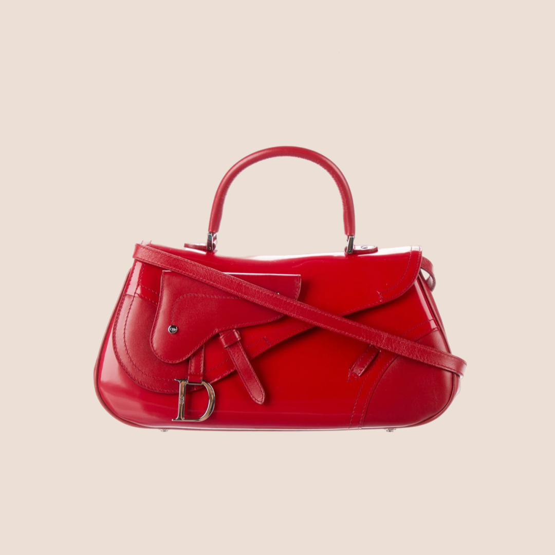 K渋007/ DIOR レザー ショルダーバッグ レッド Christian Dior(クリスチャンディオール) 2WAY leather shoulder bag