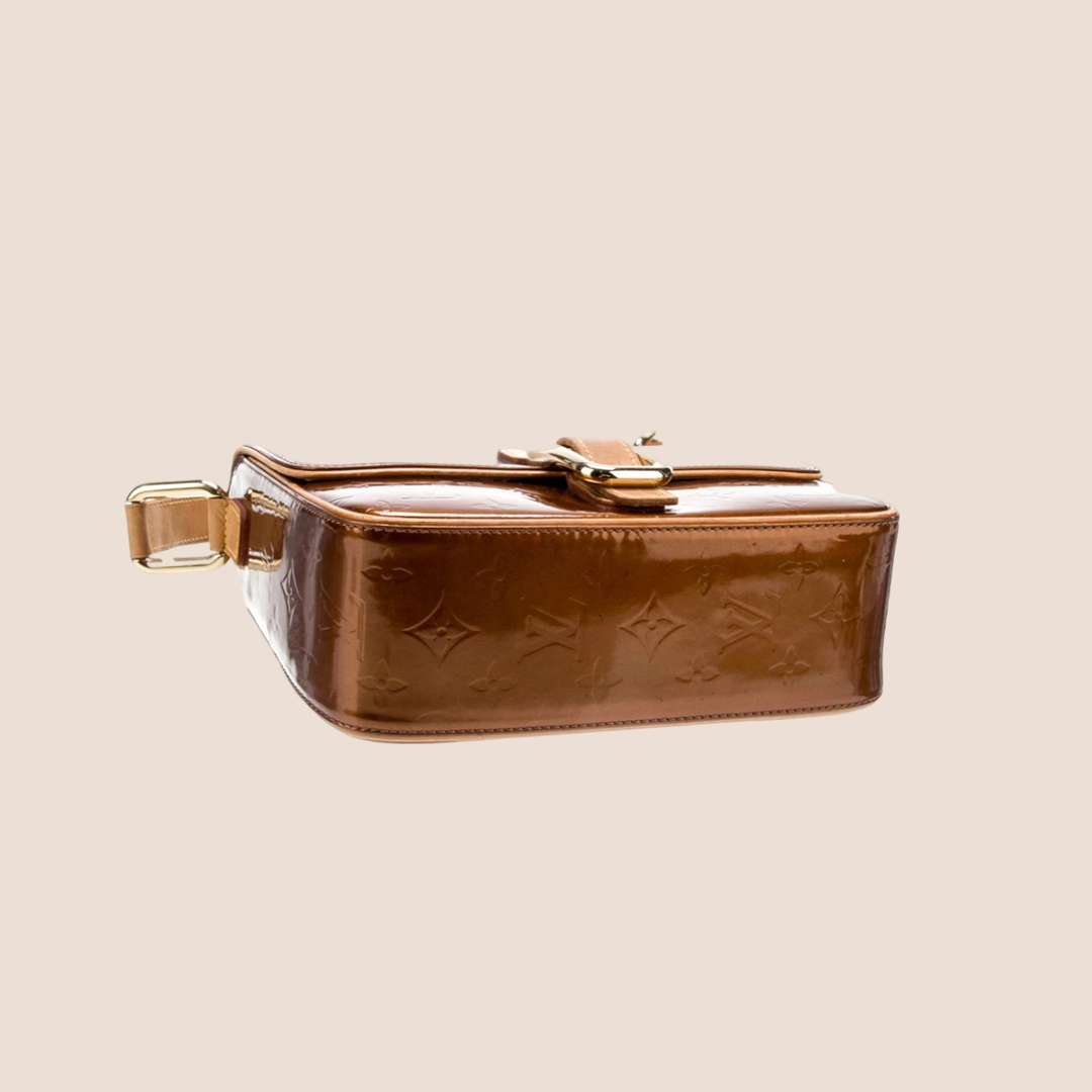 LOUIS VUITTON BRONZE MONOGRAM VERNIS CHRISTIE BAG