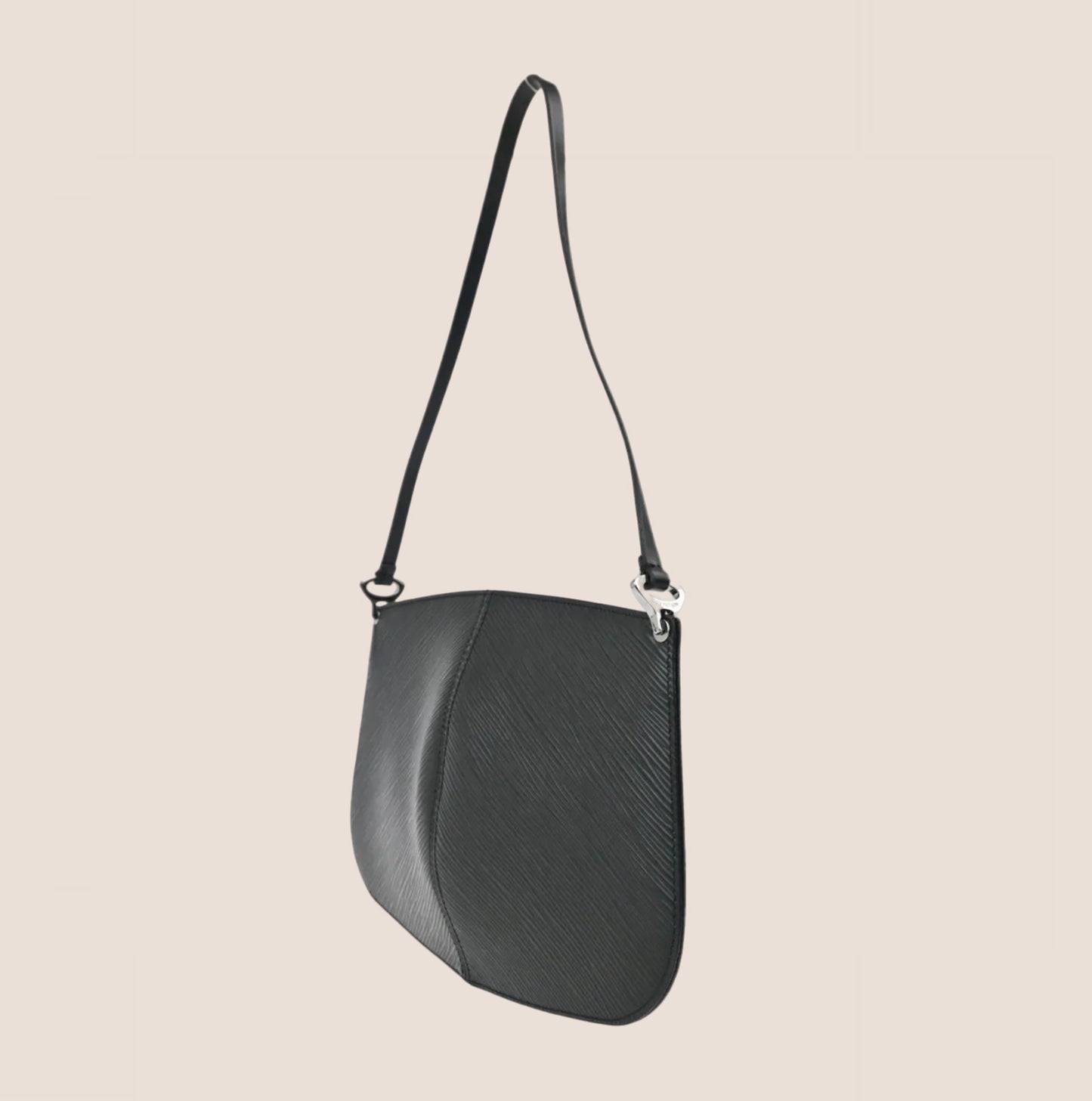 LOUIS VUITTON 2002 BLACK EPI DEMI LUNE BAG