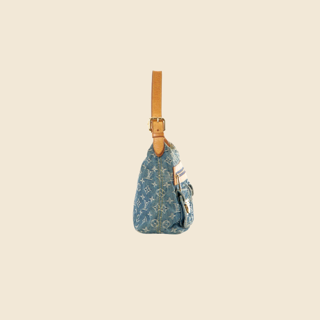 LOUIS VUITTON BLUE MONOGRAM DENIM BAGGY PM BAG