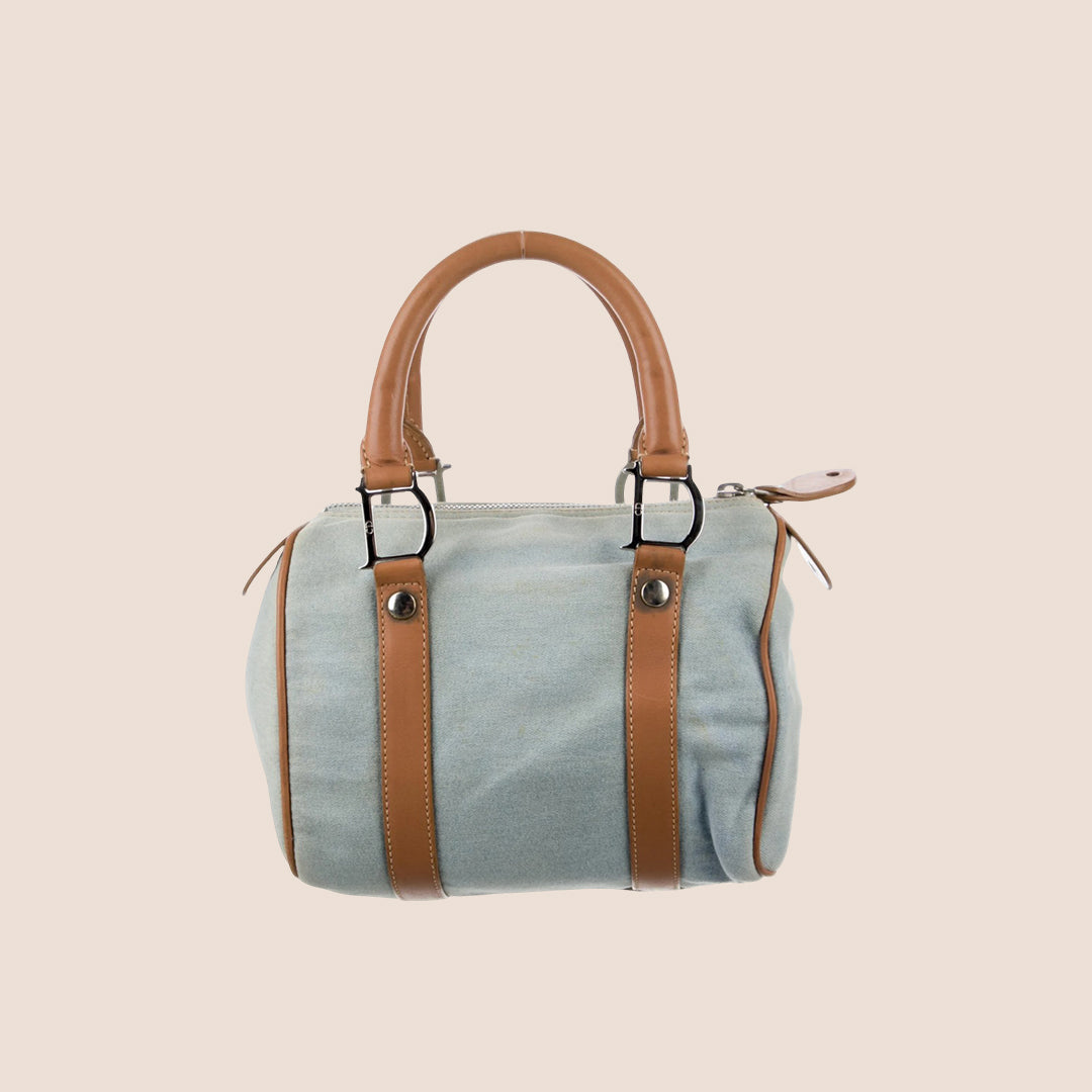 CHRISTIAN DIOR 2001 DENIM MINI BOSTON BAG