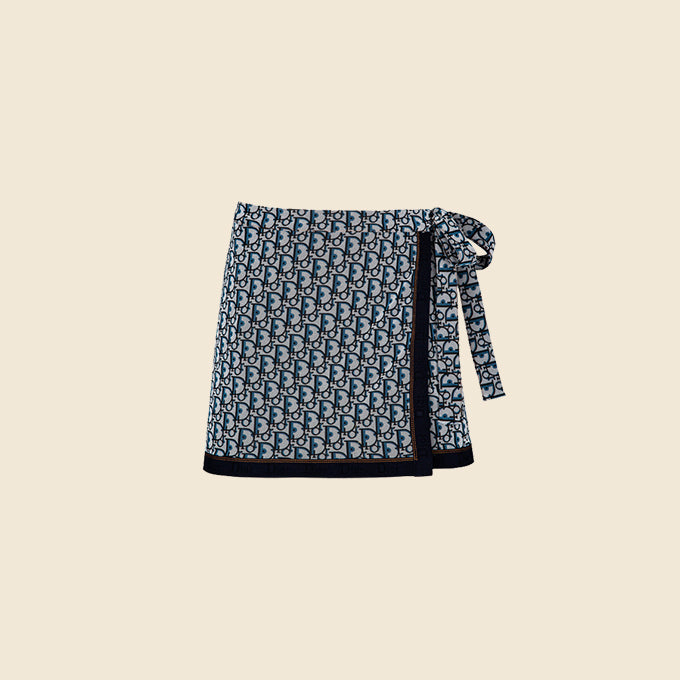 CHRISTIAN DIOR 2001 NAVY DIORISSIMO WRAP SKIRT