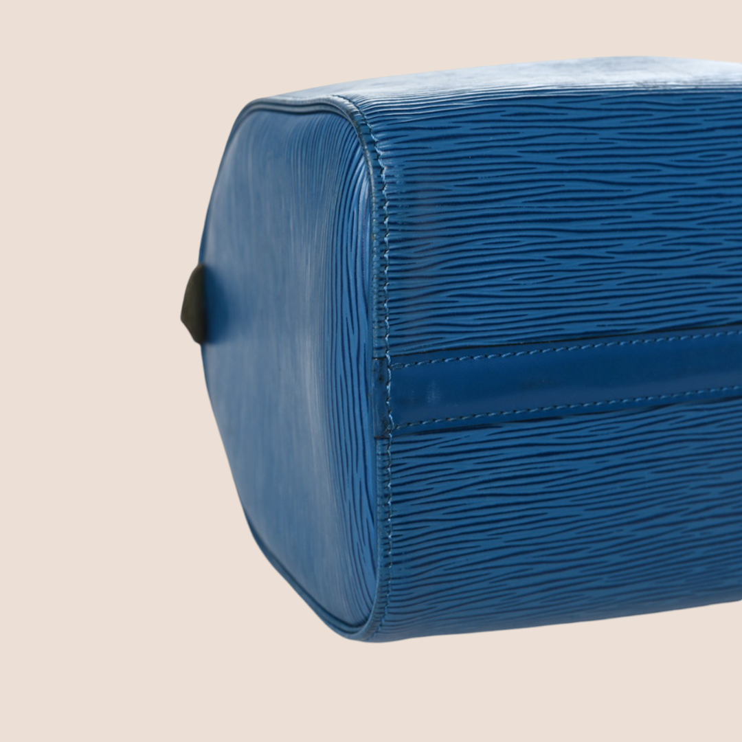 LOUIS VUITTON BLUE EPI SPEEDY TOLEDO 25 BAG