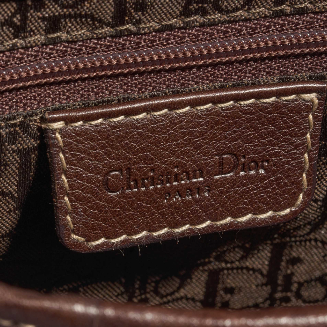 CHRISTIAN DIOR 2000 BROWN LEATHER SADDLE BAG