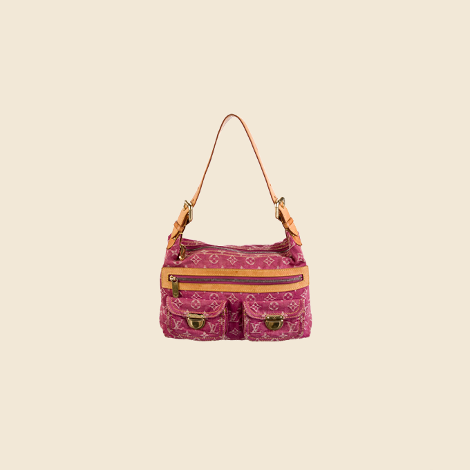 LOUIS VUITTON PINK MONOGRAM DENIM BAGGY PM BAG – RDB