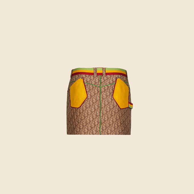 CHRISTIAN DIOR 2004 RASTA DIORISSIMO MINI SKIRT