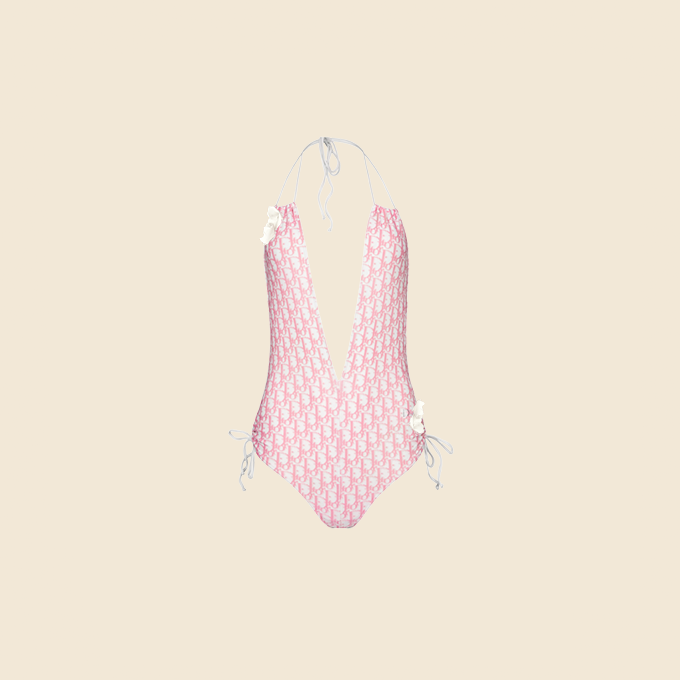 CHRISTIAN DIOR 2004 DIORISSIMO PINK FLOWER SWIMSUIT