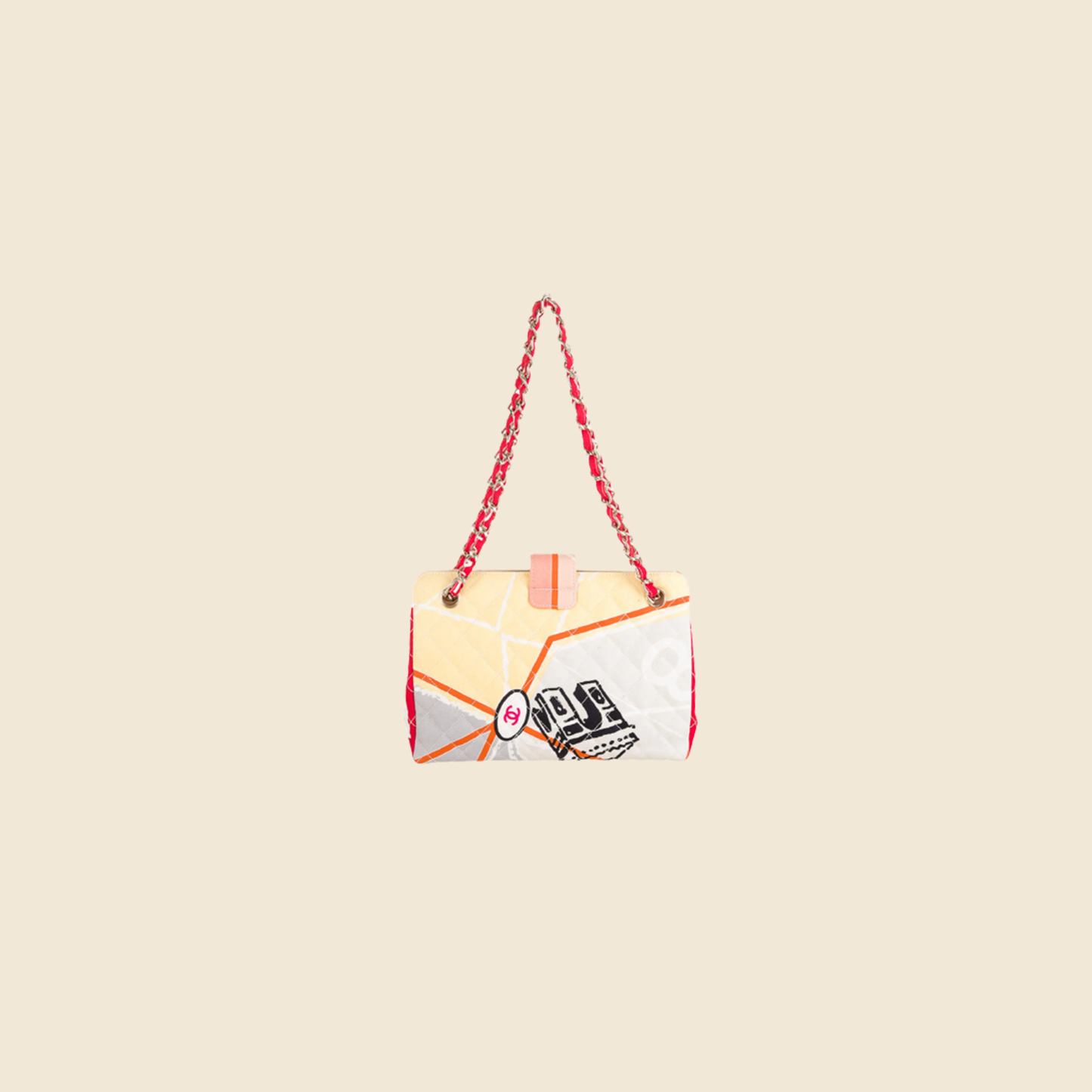 CHANEL RESORT 2006 EIFFEL TOWER MULTICOLOR SHOULDER BAG