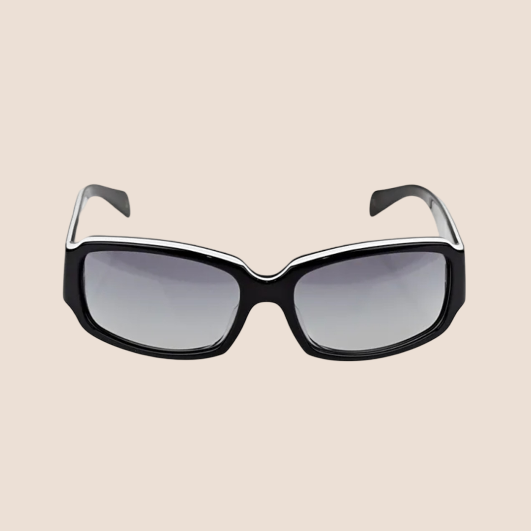 CHANEL CC LOGO BLACK & WHITE GRADIENT TINT SUNGLASSES – RDB