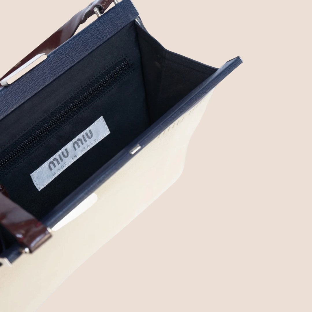 MIU MIU 2000 TRICOLOR LOGO CLUTCH BAG