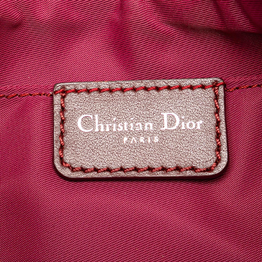 CHRISTIAN DIO BURGUNDY DIORISSIMO TROTTER SHOULDER BAG
