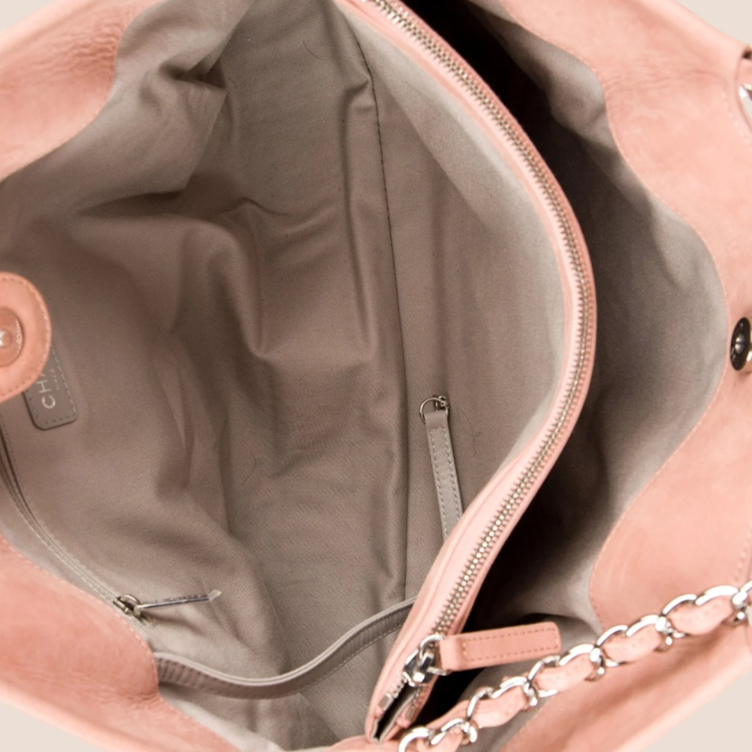 CHANEL PINK LEATHER SEA HIT TOTE BAG