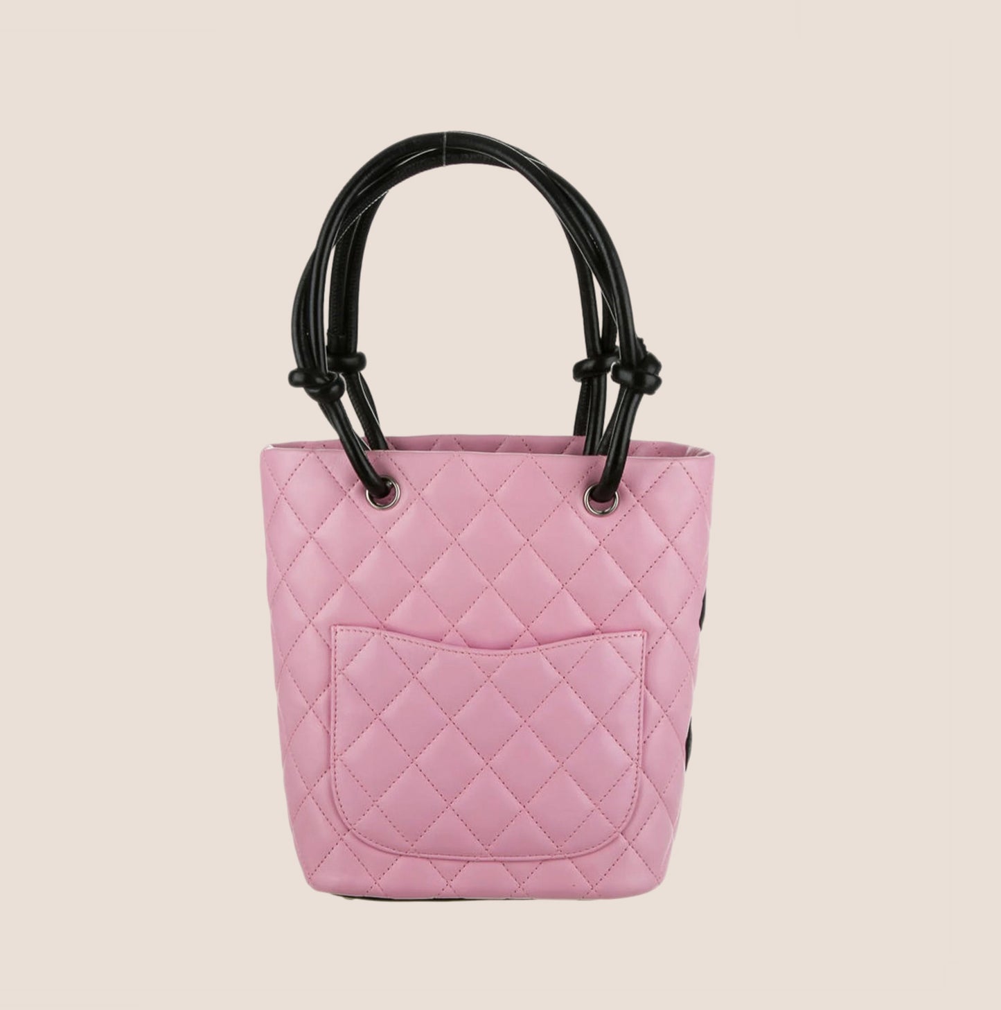 CHANEL 2004 PINK CAMBON SHOPPER TOTE BAG