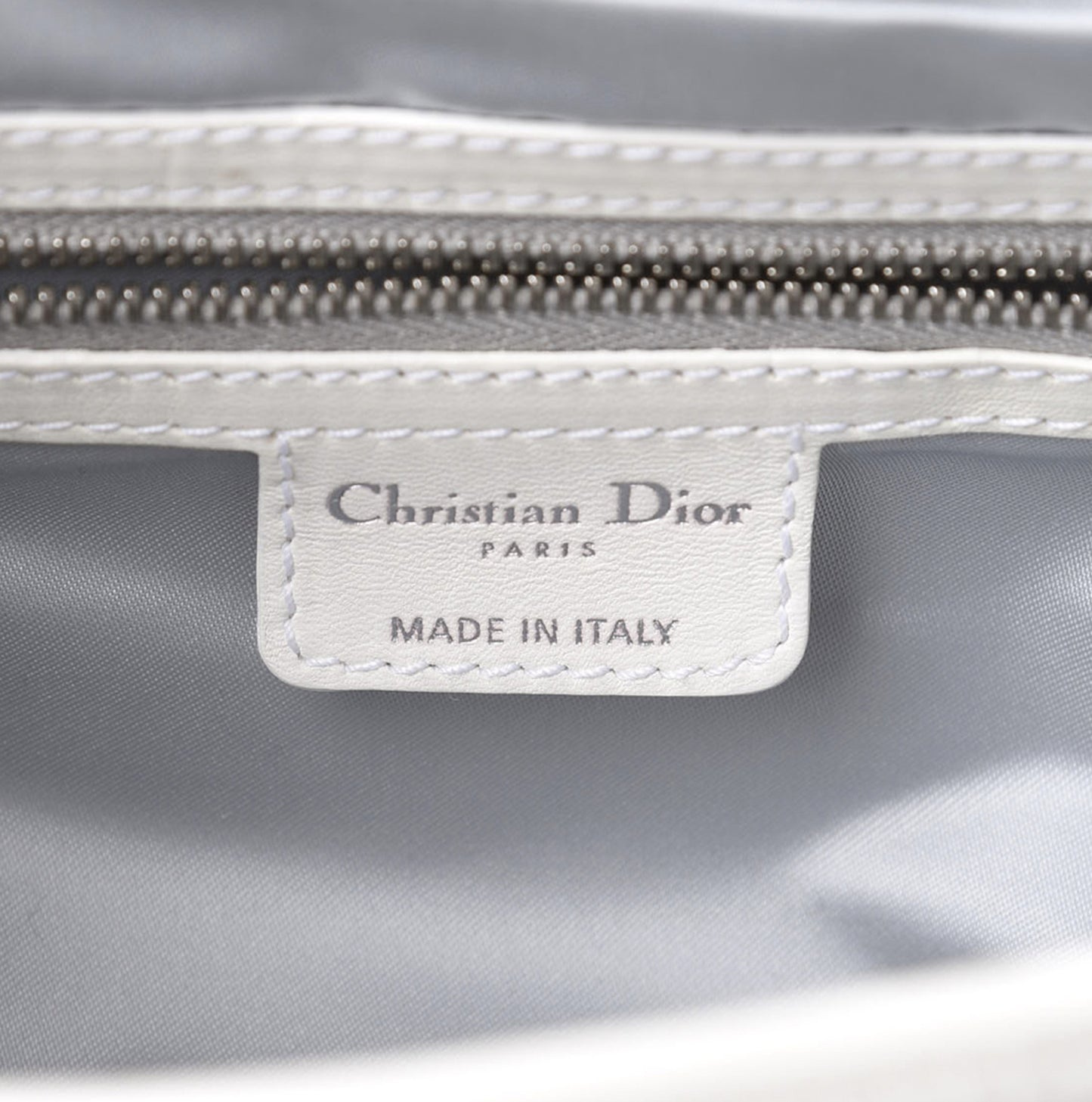CHRISTIAN DIOR 2007 WHITE & GREY ROMANTIQUE TROTTER HANDBAG
