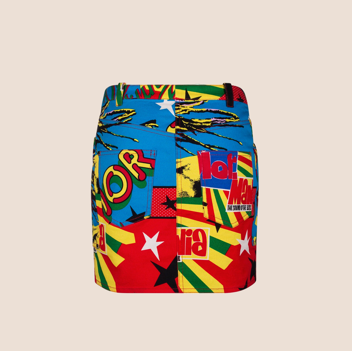 CHRISTIAN DIOR 2004 RASTA MINI SKIRT
