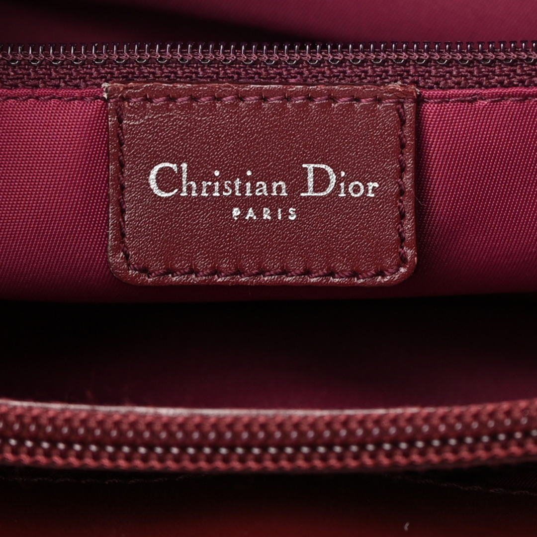 CHRISTIAN DIOR BURGUNDY TROTTER BELTED JEANS EVERYDAY BAG