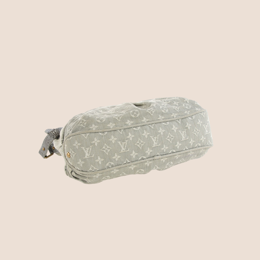 LOUIS VUITTON GREY MONOGRAM DENIM SLIGHTLY BAG