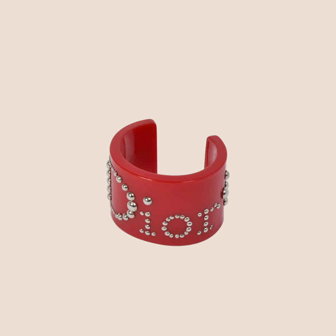 CHRISTIAN DIOR RHINESTONE RED CUFF BRACELET – RDB