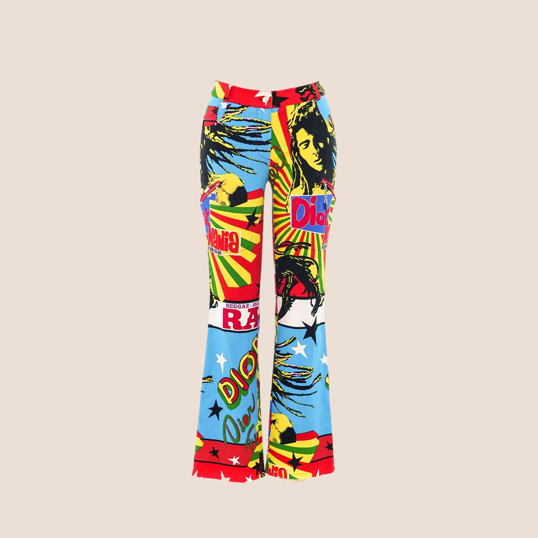 CHRISTIAN DIOR 2004 MULTICOLOR RASTA JEANS – RDB