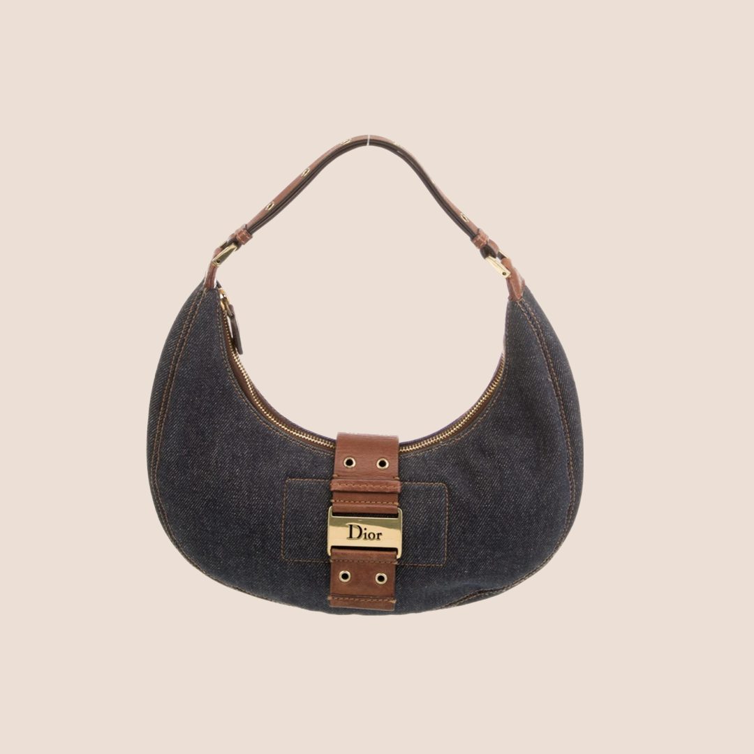 CHRISTIAN DIOR 2003 DENIM STREET CHIC HALF MOON BAG – RDB CHRISTIAN DIOR 2003 DENIM STREET CHIC HALF MOON BAG – RDB