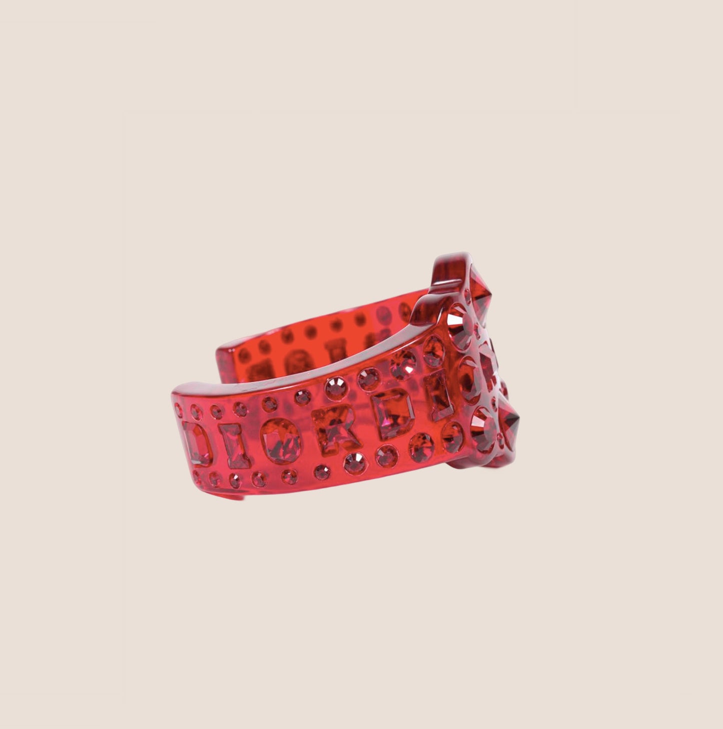 CHRISTIAN DIOR RUBE RED CUFF BRACELET