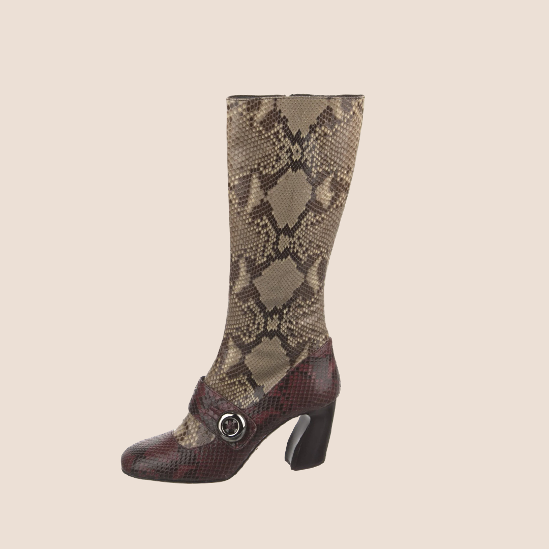 PRADA 2000 BICOLOR SNAKESKIN BOOTS – RDB