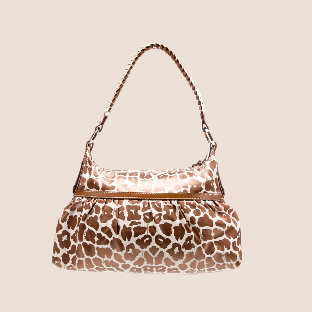 FENDI 2012 LEOPARD PRINT CHEF HOBO BAG