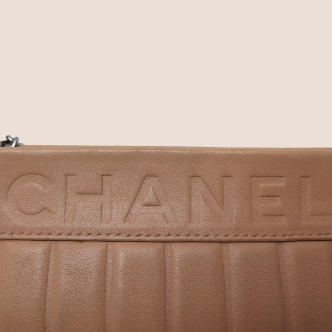 CHANEL 2003 BEIGE LAX MINI POCHETTE