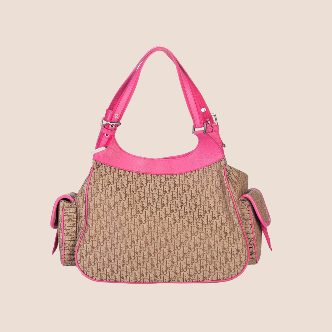 CHRISTIAN DIOR 2005 FUCHSIA PINK MULTIPOCKET DIORISSIMO SHOULDER BAG