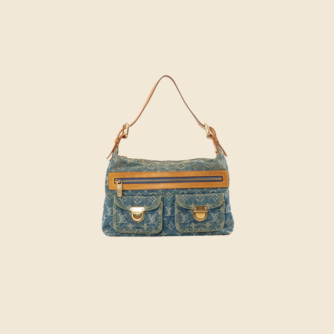 Baggy handbag Louis Vuitton Blue in Denim - Jeans - 32012152