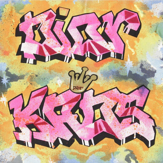 CHRISTIAN DIOR 2004 "DIOR KAOS" GRAFFITI SCARF