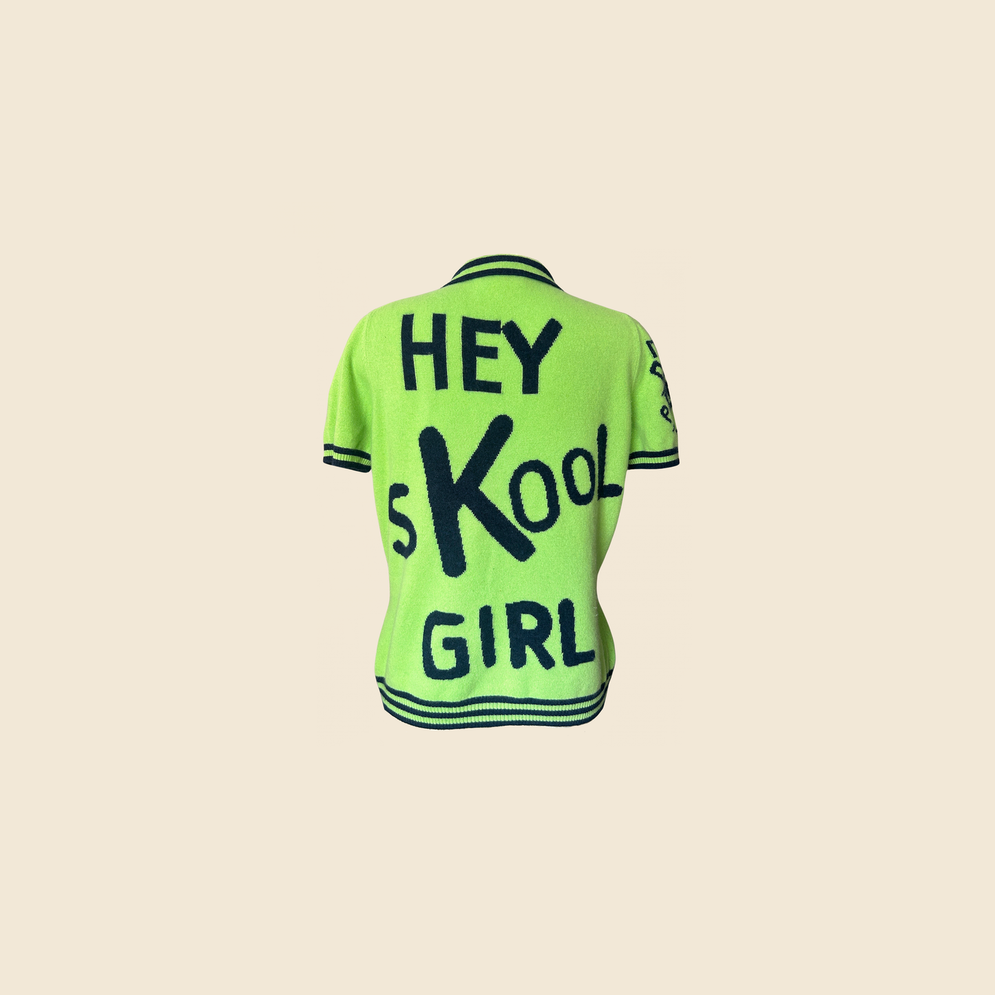 CHRISTIAN DIOR FALL 2004 "HEY SKOOL GIRL" CASHMERE POLO