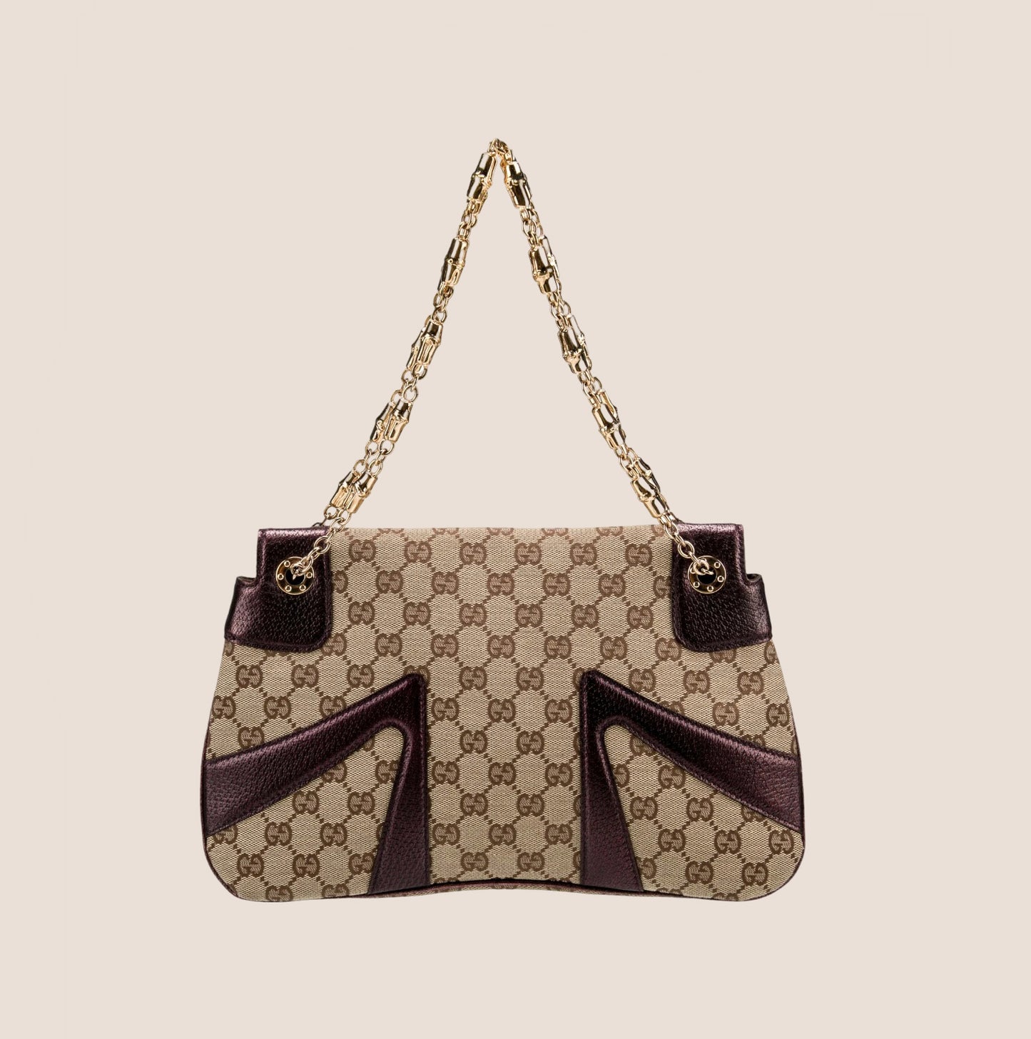 GUCCI GG CANVAS JEWELED DRAGON SHOULDER BAG