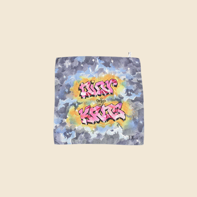 CHRISTIAN DIOR 2004 "DIOR KAOS" GRAFFITI SCARF