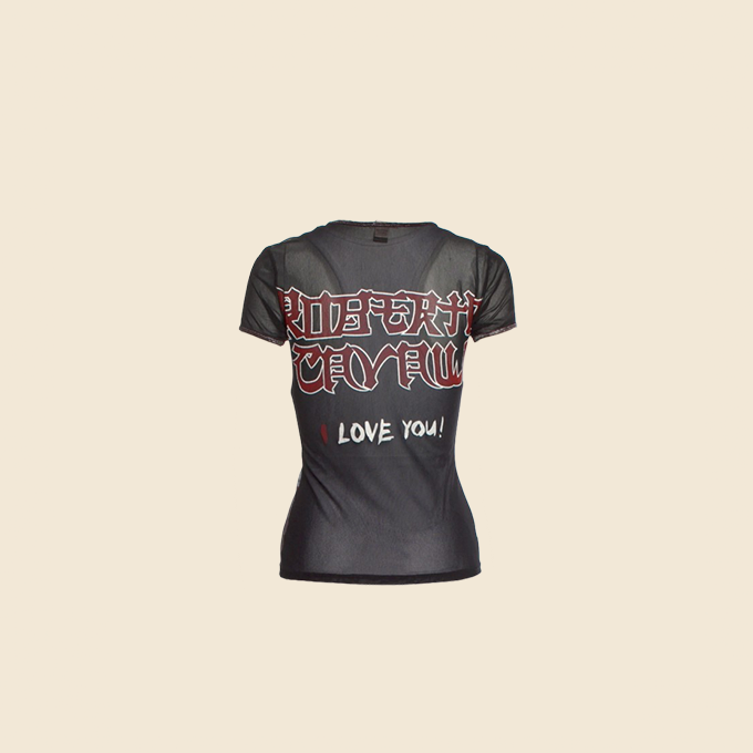 ROBERTO CAVALLI MESH KAMASUTRA T-SHIRT