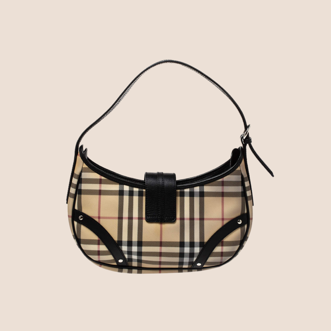 BURBERRY CHECK BUCKLE MINI SHOULDER BAG