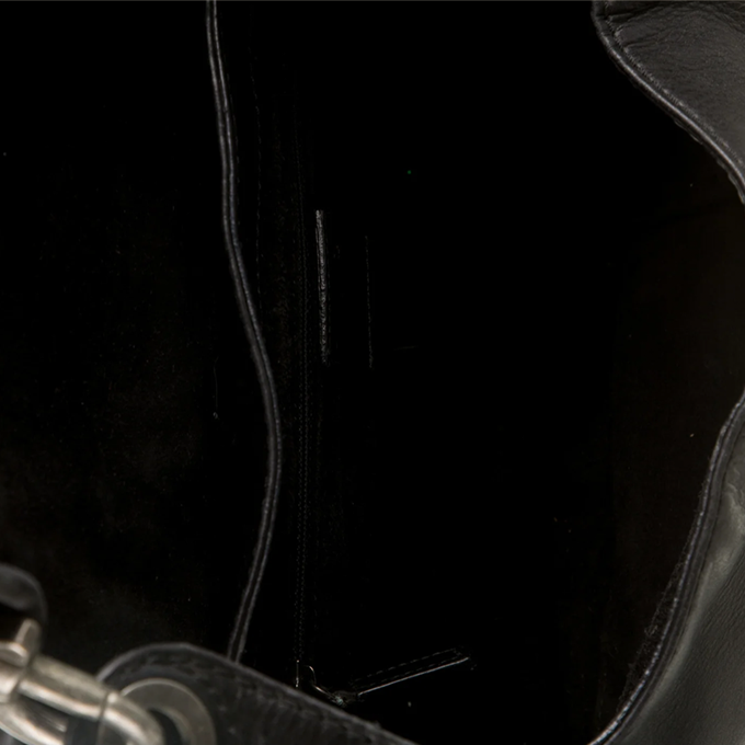 CHRISTIAN DIOR 2006 BLACK SUEDE REBELLE BAG