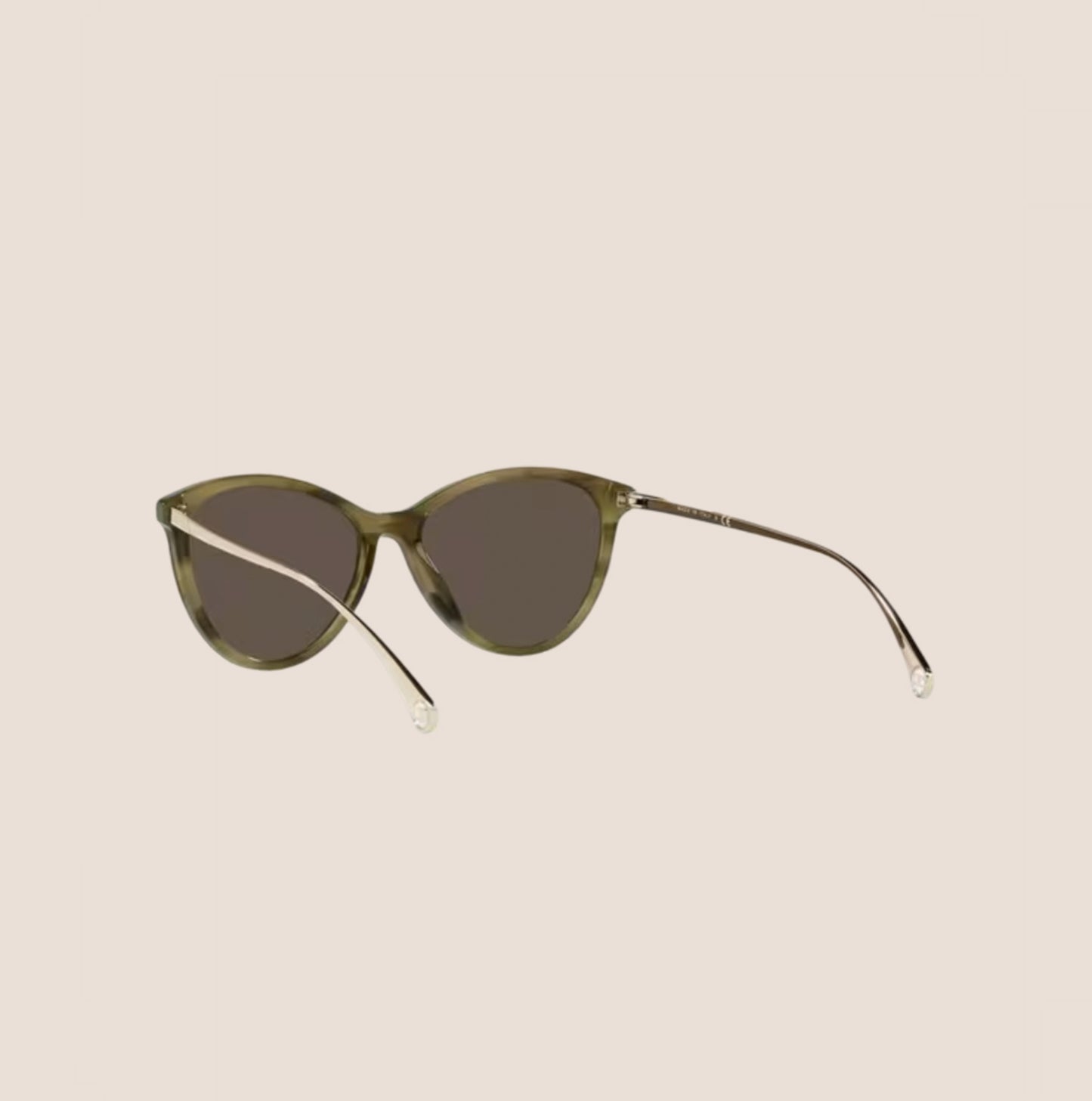 CHANEL GREEN & BROWN OVAL SUNGLASSES
