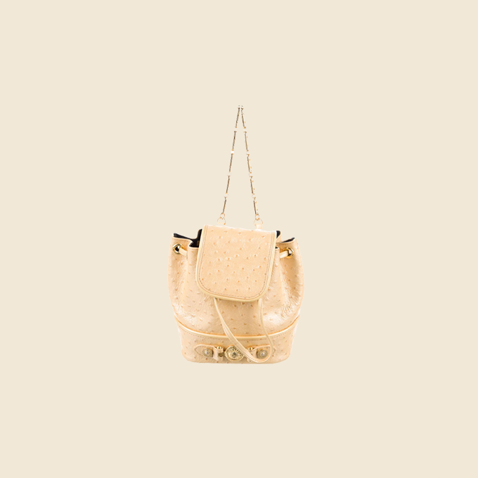 GIANNI VERSACE 90s MINI OSTRICH BACKPACK