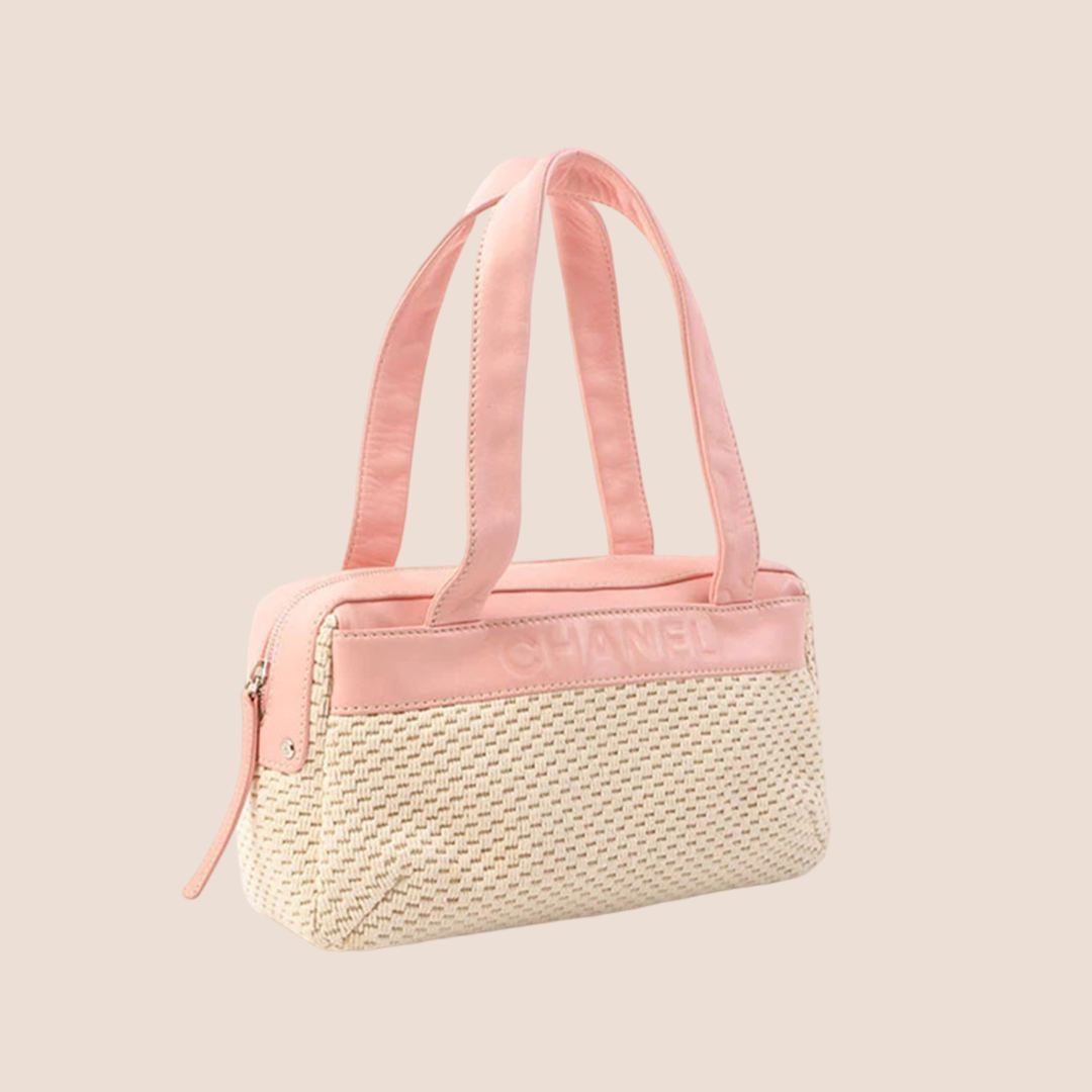 CHANEL 2005 LAX CROCHET BOWLER BAG