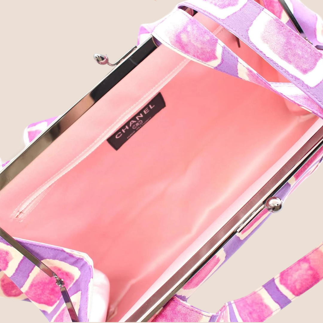 CHANEL PINK & PURPLE COCO MARK TOTE BAG