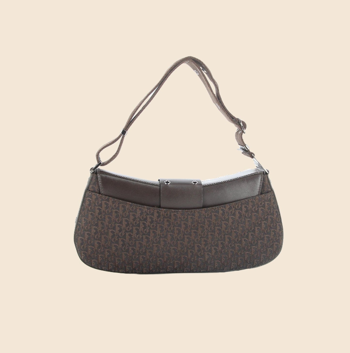 CHRISTIAN DIOR BROWN STREET CHIC COLUMBUS SHOULDER BAG